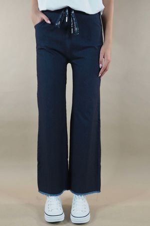 【BAON】Menmid Washing Black Blue Wide Pants Wozhidaoke Mens Jeans Men Fashion Casual Plus Size Loose